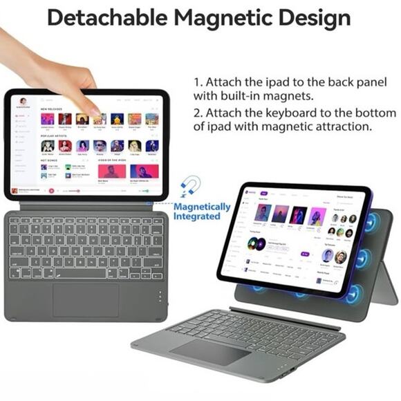 Ausdom Foliokey 10.9 NIB Magnetic Split Stand Case with Keyboard - Picture 3 of 8